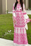 Miss Princess With Pink Embroidery Long Thoub Dress