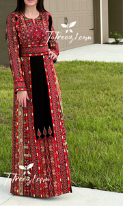 Stunning Traditional Embroidered Palestinian Fellahi Thobe