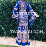 Load image into Gallery viewer, Chiffon Blue Miss Princess Embroidery Long Thoub Dress
