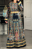Navy Malacca Embroidered Palestinian Fellahi Thobe