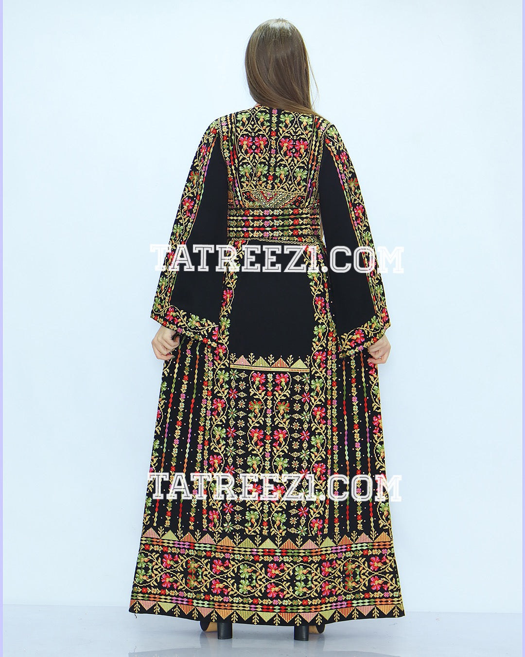 Stunning Modern Multicolored  Embroidery Thoub