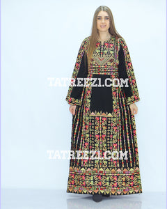 Stunning Modern Multicolored  Embroidery Thoub