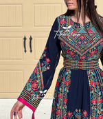 Load image into Gallery viewer, Elegant Blue/Pink Embroidery with Stone Thobe
