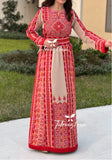 Cappuccino Multicolor Delicate Malacca with Kashmir Stone Embroidery Thobe with Reversible Belt