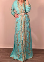 Load image into Gallery viewer, Elegant Selection 2 pieces Moroccan Handmade stone caftan
