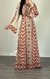 Beige Princess Elegant Fully Embroidery Thoub