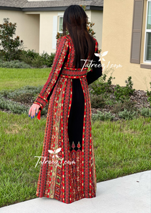 Stunning Traditional Embroidered Palestinian Fellahi Thobe