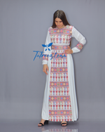 Load image into Gallery viewer, Colorful Simple Modest Embroidered Long Dress
