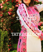 Load image into Gallery viewer, Pink Tatreez Traditional Palestinian Thoub Embroidery Dress
