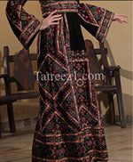 Load image into Gallery viewer, The Luxury Embroidery Elegant Velvet Palestinian Thoub
