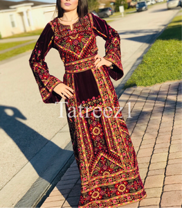 The Luxury Embroidery Elegant Velvet Palestinian Thoub – Tatreez1