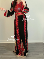 Load image into Gallery viewer, Red &amp; Black Stylish Beautiful Palestinian Embroidery
