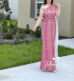 Load image into Gallery viewer, White &amp; Red Stunning  One Shoulder Fully Embroidery Long Dress
