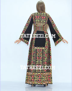 Stunning Modern Multicolored  Embroidery Thoub