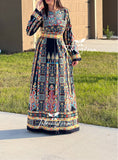 Navy Malacca Embroidered Palestinian Fellahi Thobe