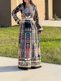 Navy Malacca Embroidered Palestinian Fellahi Thobe