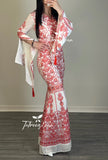 Miss Princess With Red Embroidery Long Thoub Dress