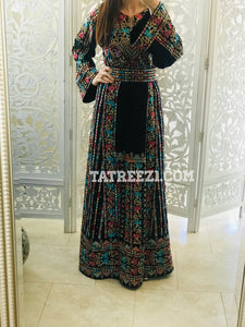 Stunning Modern Blue Embroidery Thoub