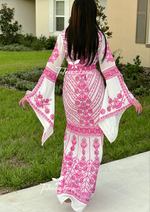 Load image into Gallery viewer, Miss Princess With Pink Embroidery Long Thoub Dress
