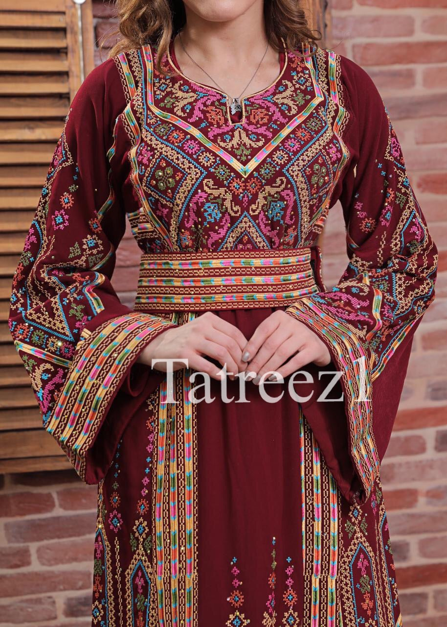 BNWT 77% Off Auth ZIM Postcard Embroidered Dress Palestine