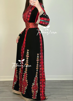 Load image into Gallery viewer, Red &amp; Black Stylish Beautiful Palestinian Embroidery
