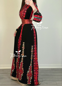 Red & Black Stylish Beautiful Palestinian Embroidery