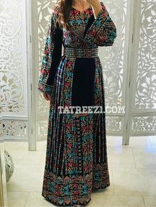 Stunning Modern Blue Embroidery Thoub