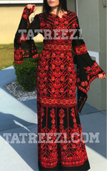 Load image into Gallery viewer, The Perfection Embroidery Long Thoub Dress
