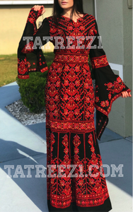 The Perfection Embroidery Long Thoub Dress