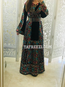 Stunning Modern Blue Embroidery Thoub