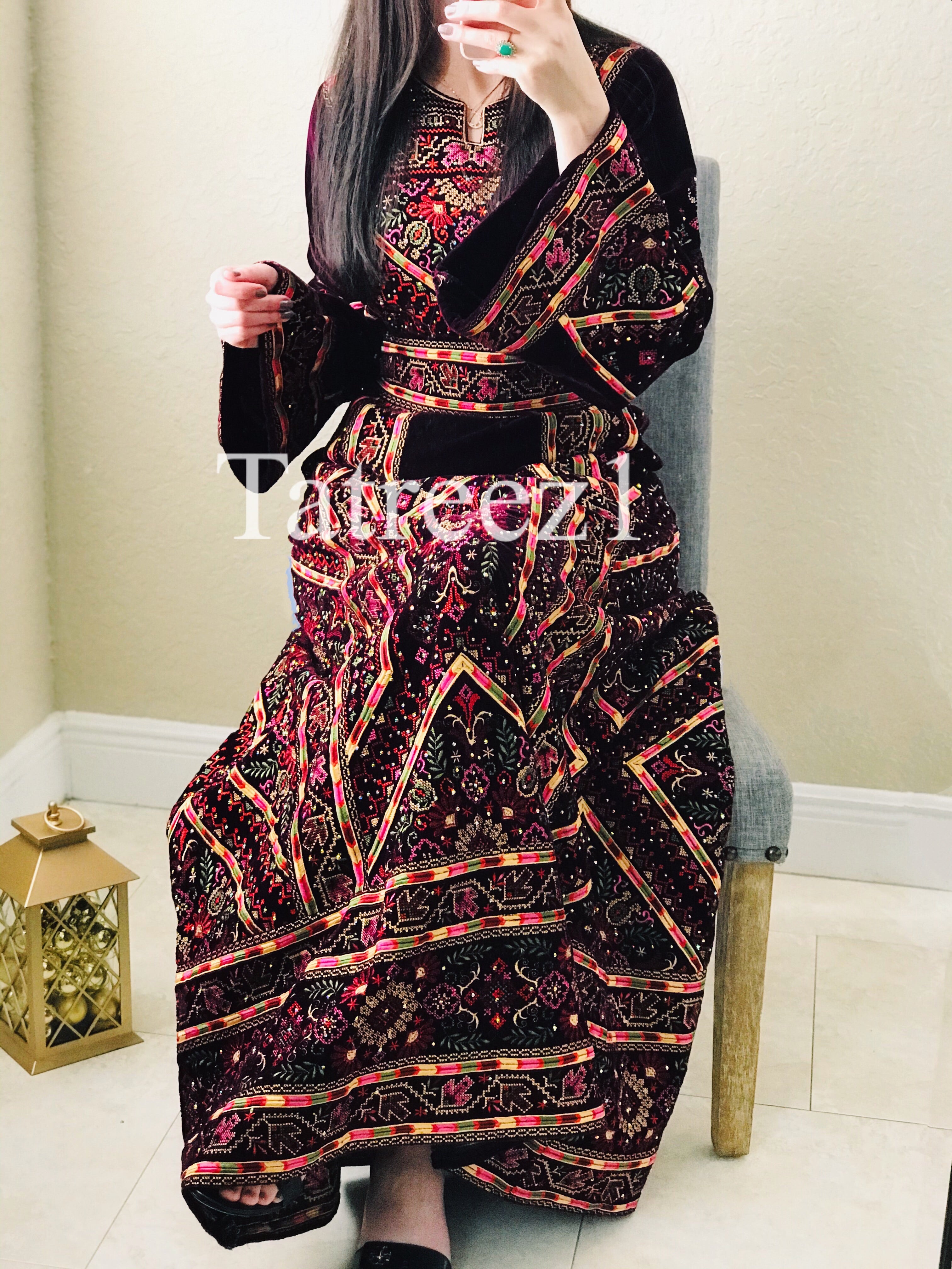 The Luxury Embroidery Elegant Velvet Palestinian Thoub – Tatreez1