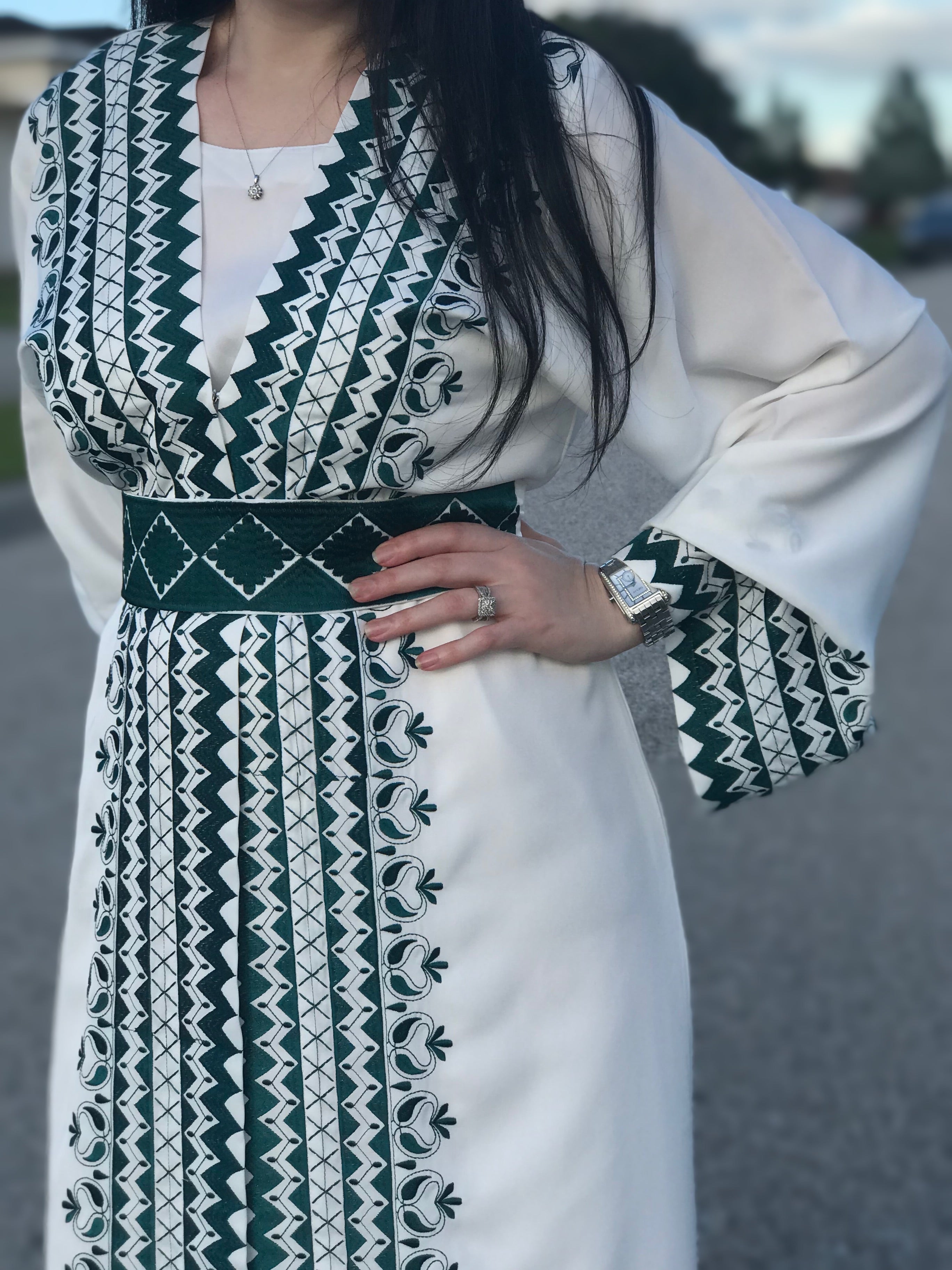 Luxury Embroidery caftan abaya 2 Pieces