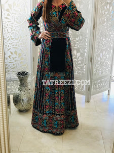 Stunning Modern Blue Embroidery Thoub