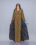 Load image into Gallery viewer, Green Color Fully Embroidery  Thoub Skirt Attached
