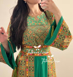 Load image into Gallery viewer, Beautiful Green Traditional Thoub Embroidery Elegant
