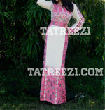 Charger l&#39;image dans la galerie, Pink Tatreez Traditional Palestinian Thoub Embroidery Dress
