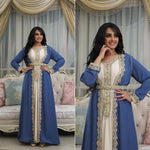 Load image into Gallery viewer, 2 pieces caftans Moroccan With Gold Emberoidery
