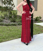 Load image into Gallery viewer, Stunning Red Carpet One Shoulder Fully Embroidery Long Dress
