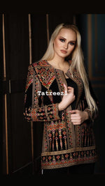 Load image into Gallery viewer, Jacket Embroidery thoub jacket Tatreez - Tatreez1
