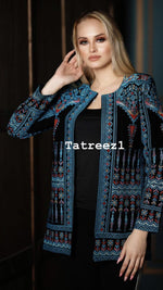 Load image into Gallery viewer, Jacket Embroidery thoub jacket Tatreez - Tatreez1
