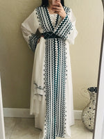 Charger l&#39;image dans la galerie, Luxury Embroidery caftan abaya 2 Pieces - Tatreez1
