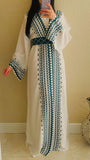Luxury Embroidery caftan abaya 2 Pieces - Tatreez1