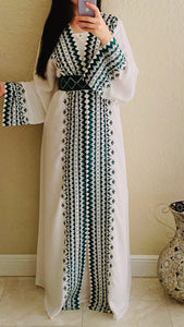 Luxury Embroidery caftan abaya 2 Pieces - Tatreez1
