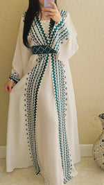 Charger l&#39;image dans la galerie, Luxury Embroidery caftan abaya 2 Pieces - Tatreez1
